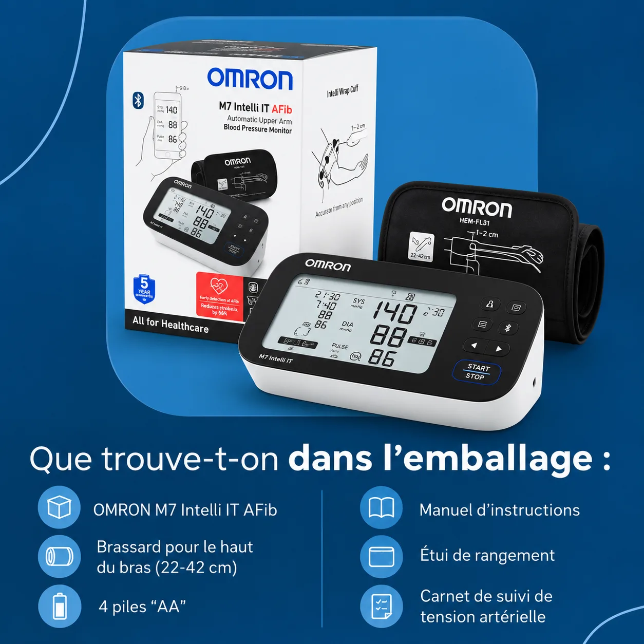 Tensiomètre OMRON M7 Intelli IT AFib