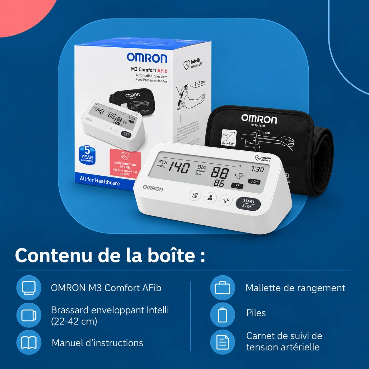 Tensiomètre OMRON M3 Comfort AFib
